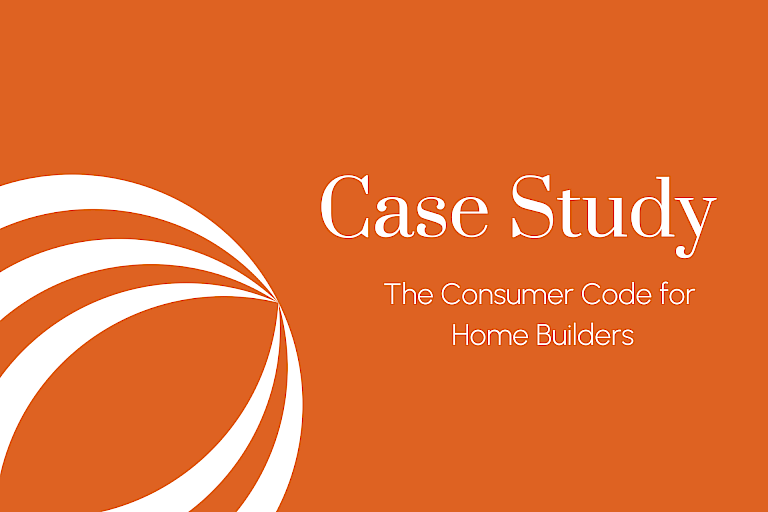 The Consumer Code for Home Builders